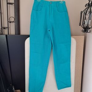 Women's Vintage Seasons Collection Cerulean Blue Mom Jeans sz 8